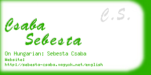 csaba sebesta business card